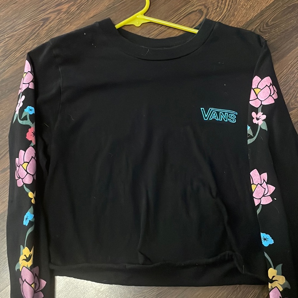 Vans long sleeve flower shirt